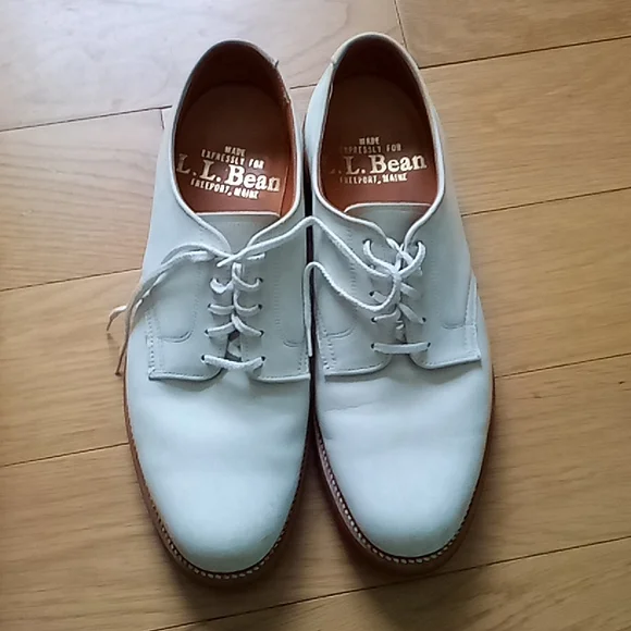 L.L. Bean | Shoes | Vintage Ll Bean White Leather Bucks 8d  display picture 1